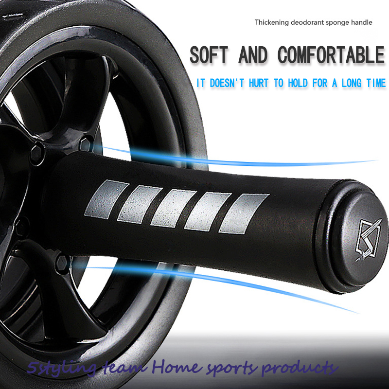 Novo silencioso roda dupla rolo abdominal retrátil exercício abdominal gigante roda equipamentos de fitness