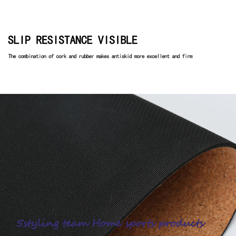 Atacado personalizado cortiça yoga mat antiderrapante impressão proteção ambiental cortiça borracha natural yoga mat personalização personalizada