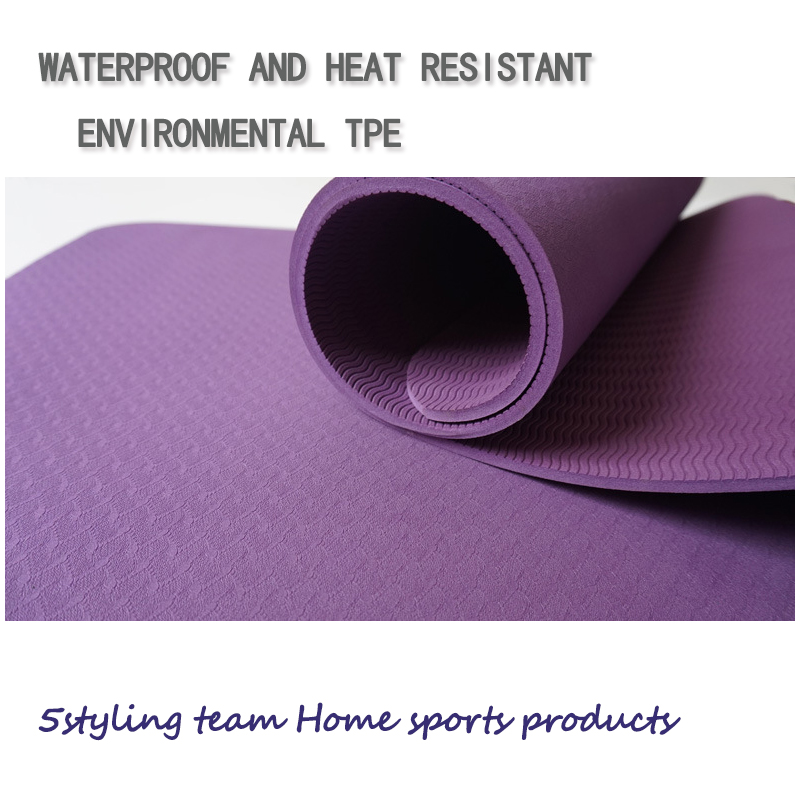 6mm menor defeito segunda classe monocromático TPE yoga mat proteção ambiental insípido antiderrapante sports fitness mat seleção de cores