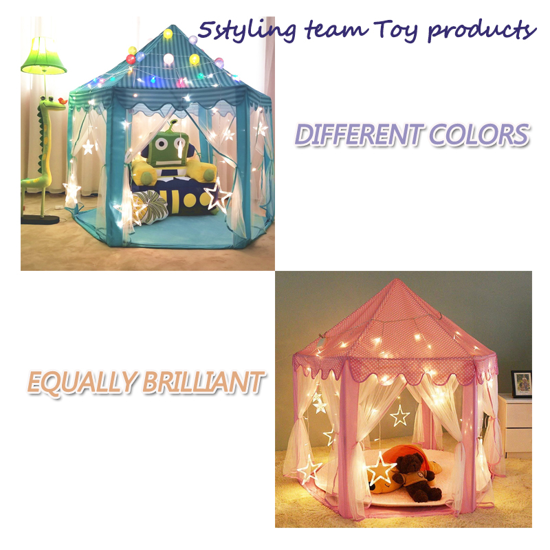 Barraca infantil hexágono Princesa tenda infantil casa de jogos indoor bebê barraca Toy House estoque do fabricante